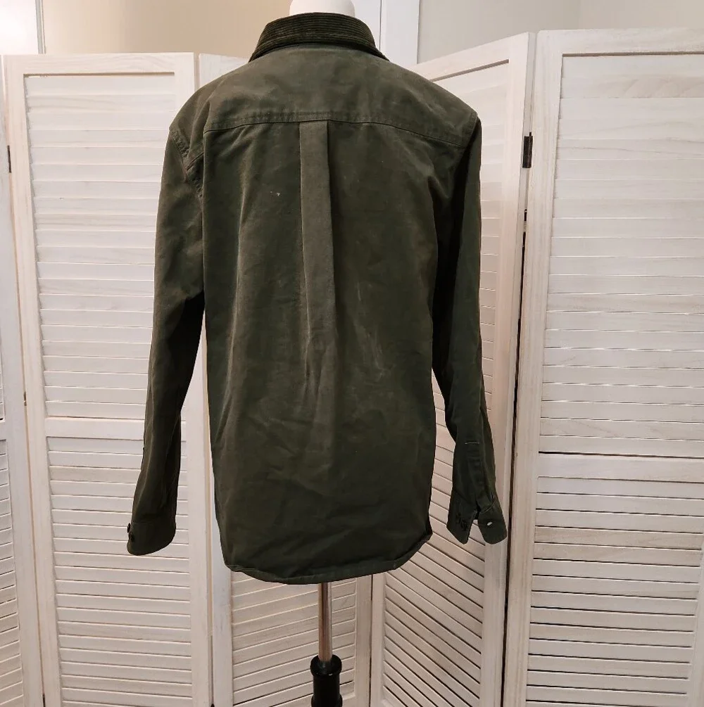 Banana Republic Men's Olive Green Button-Up Utility Shirt Jacket Size M